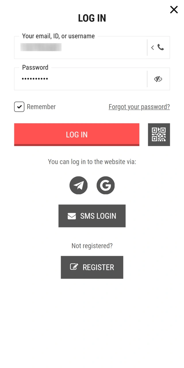 Access your account securely using the login form on the PariPulse iOS app.
