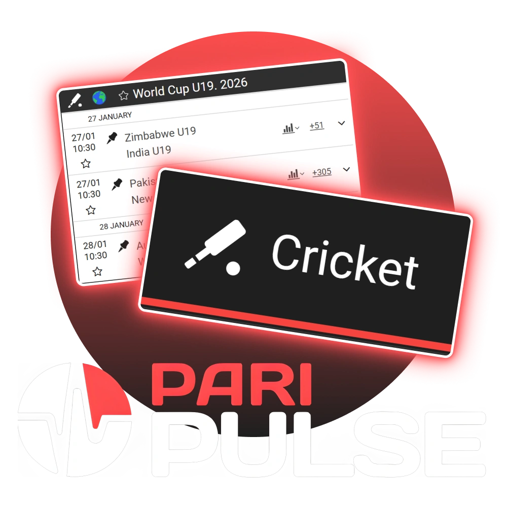 Place your bets on major cricket tournaments like the World Cup at PariPulse.