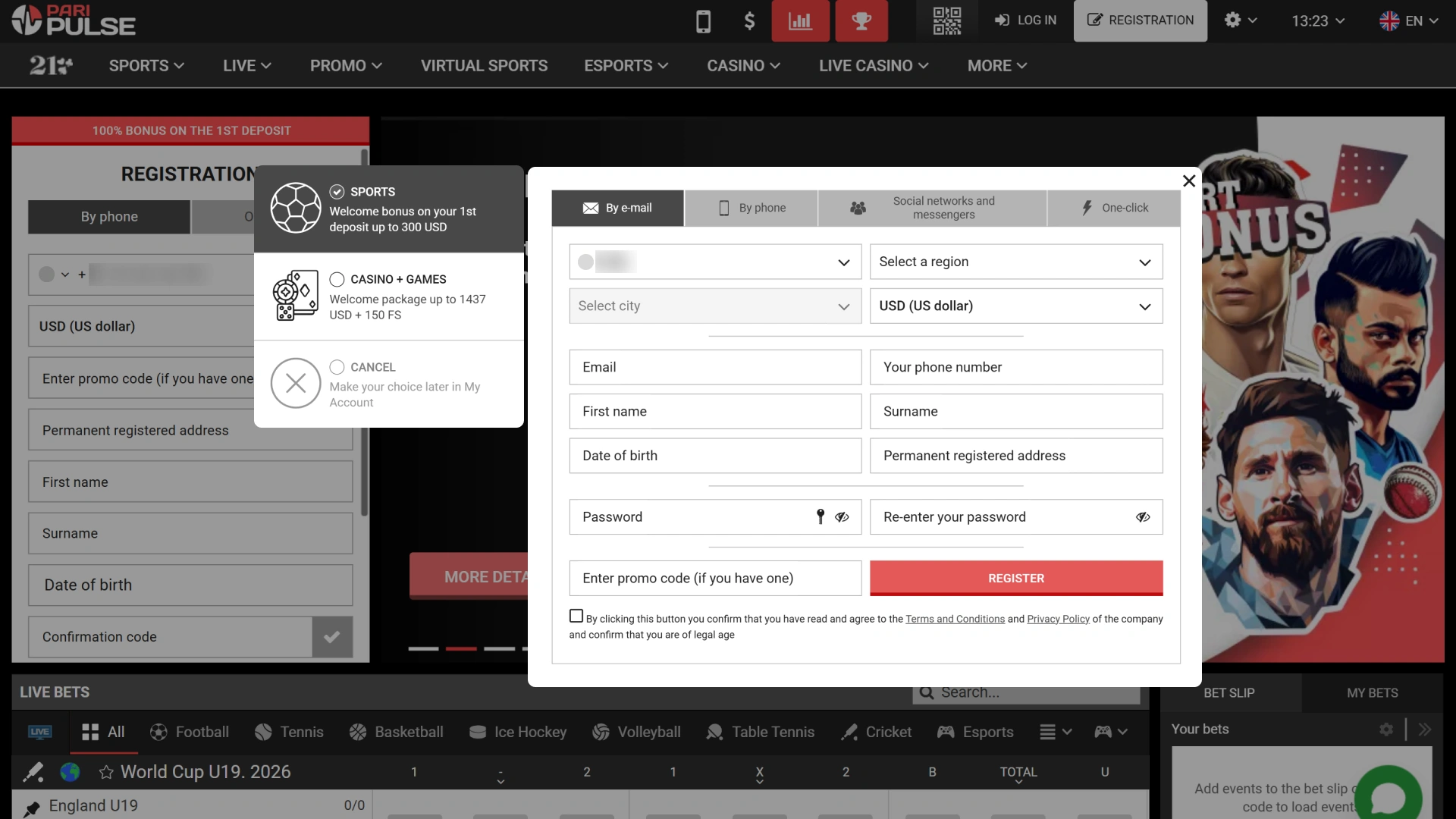 Fill out the registration form to create your new account on PariPulse.