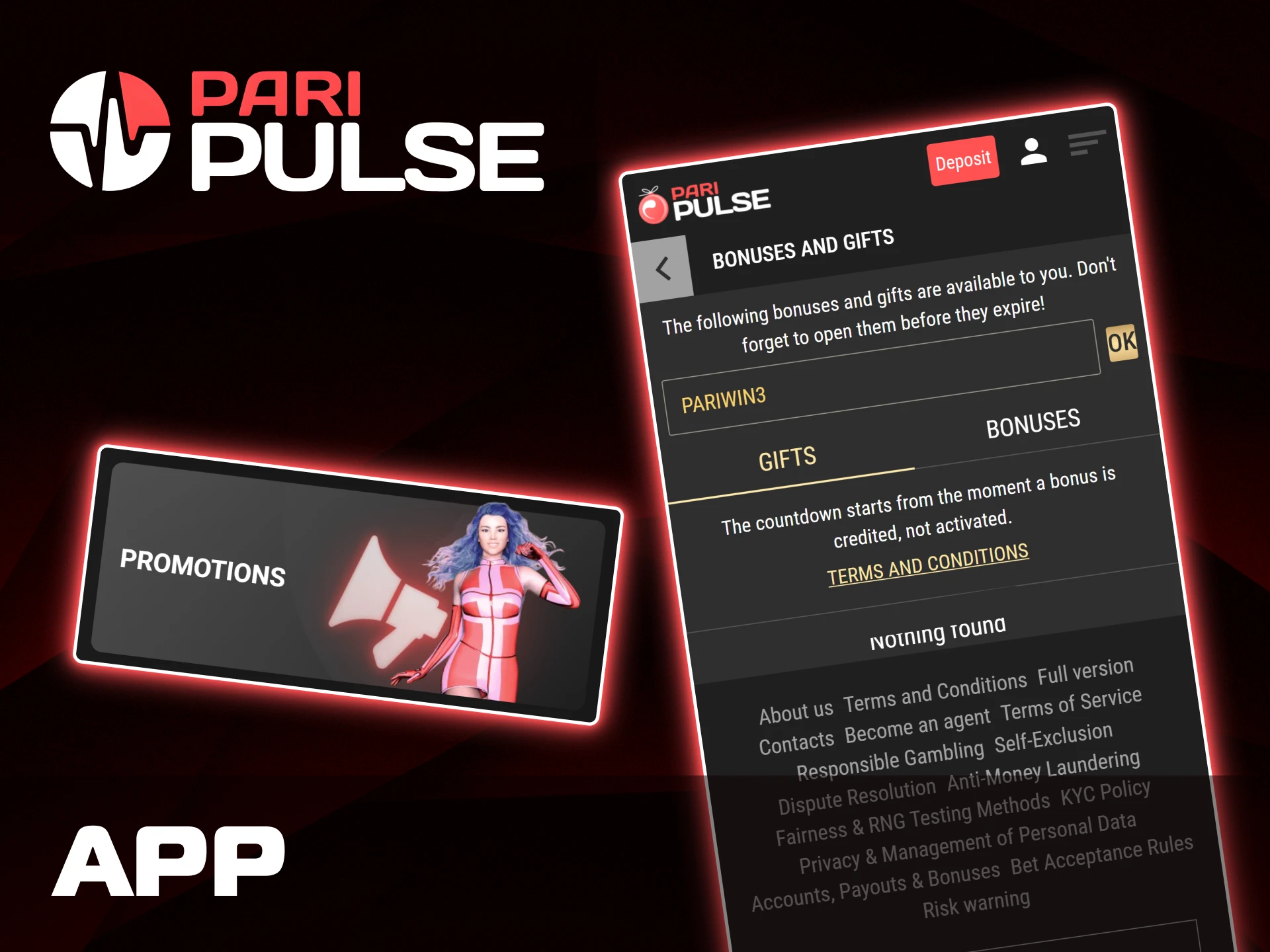 Activate your promo code directly within the PariPulse mobile app settings.