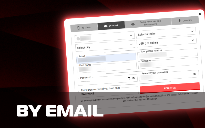 Sign up via email by entering your personal information on the PariPulse site.