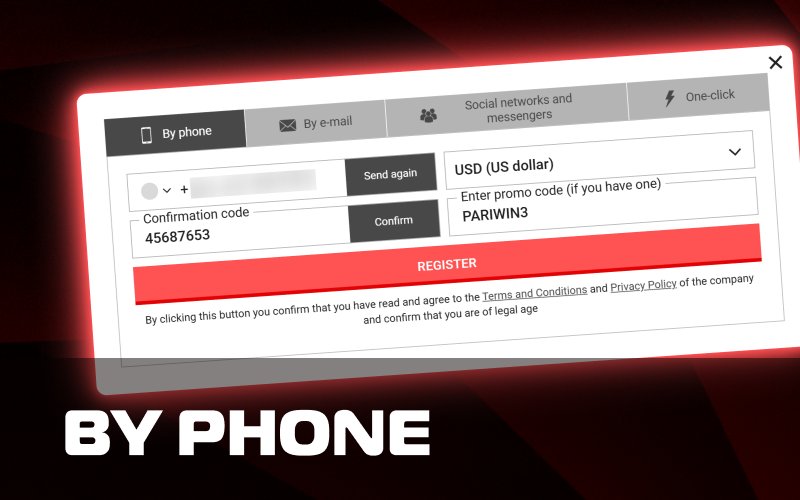 Register using your phone number and receive a confirmation code from PariPulse.