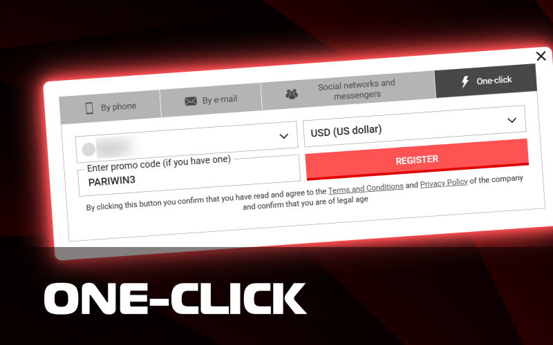 Choose the one-click registration for the fastest way to join PariPulse.